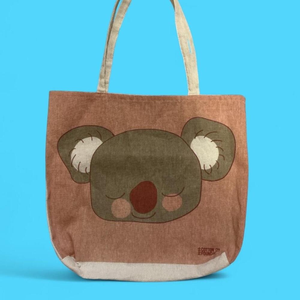 Cotton on foundation koala canvas tote
